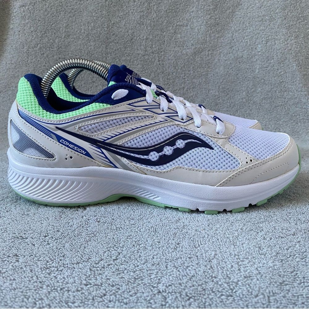 Saucony Womens 9.5 Cohesion 14 Running Shoes Athletic Sneakers S10628-7 White